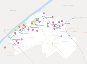 Carte du tracé du prolongement du tramway T1.