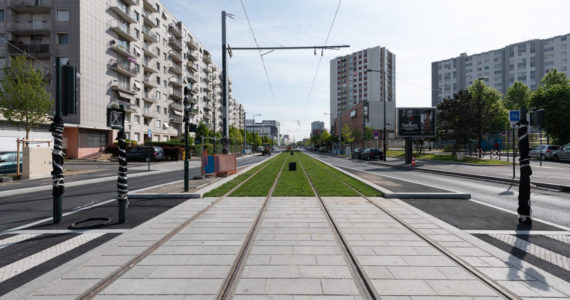 Chantier T1 à Asnieres le 07 MaI 2019. Photo © Cyril Badet pour l'agence SENNSE CD92.